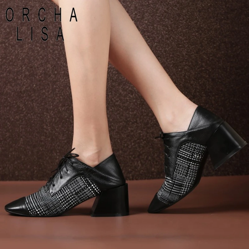 lace up square heels