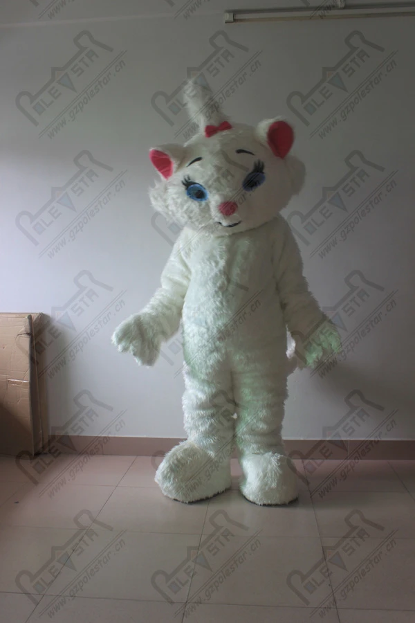 ホット販売リアル白い毛皮おしゃれキャットマリーマスコット衣装おしゃれキャット衣装白猫マスコット衣装 Mascot Costume Costume Mascotcostumes White Aliexpress