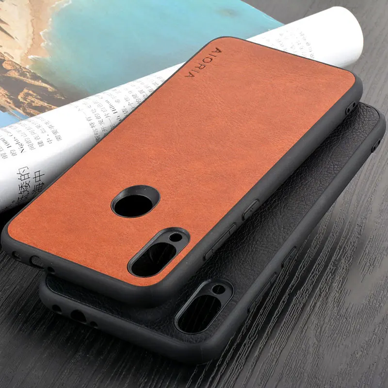 

For Xiaomi Redmi note 7 case High Quality PU Leather hard PC cover Burst crack cases for Xiaomi Redmi note 5 6 7 pro coque funda