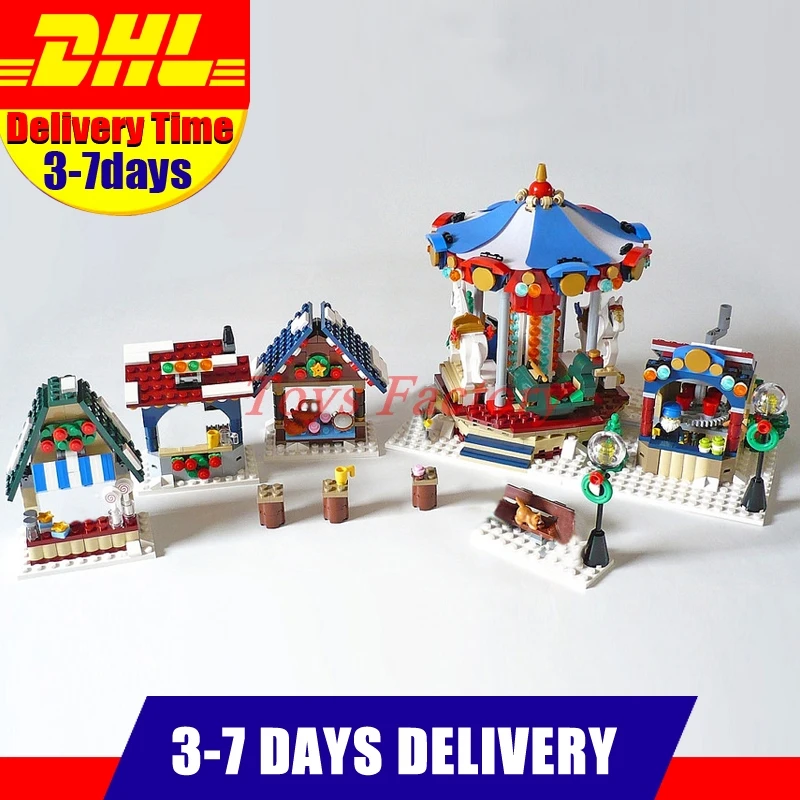 

Clone 10235 Lepin 36010 1412 PCS The Winter Village Market Set DIY Building Blocks Bricks Educational Toys Funny Gifts