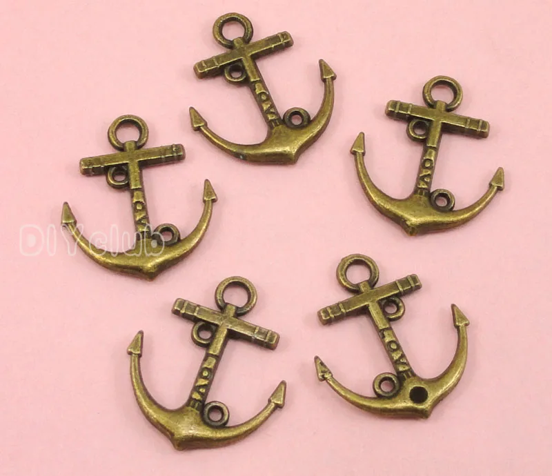 80 шт. подвеска в античном стиле из бронзы 22x19 мм|charm pendant|anchor charmlove charm pendant |