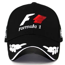 Hombres Fórmula 1 gorras de béisbol negro F1 3D bordado sombreros motocicleta Racing MOTO GP Caps ajustable al aire libre sol deportes sombrero gorro