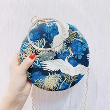 Angelatarch, Новое поступление, китайский стиль, птица, рыба, Винтажный Классический в стиле ханьфу, круговая вечерняя сумка через плечо, дневной клатч, сумки для рук