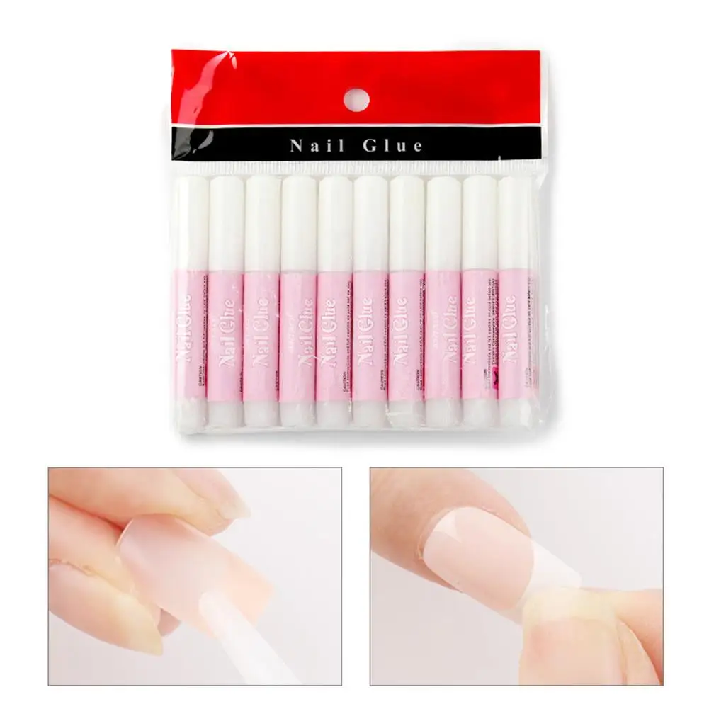 

HOT SALE 10Pcs/Set Transparent Non-marking Adhesive Nail Glue False Tips Sticky Paste
