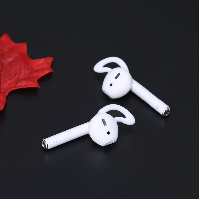 4 Pairs Silicone Earphone Tips Earbuds Cover With Hook For AirPods Apple EarPods
