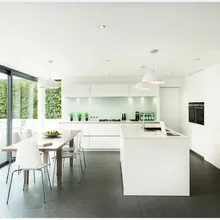 Белый высокий глянцевый лакированный кухонный шкаф популярный модульный кухонный Остров кабиент Подгонянный кухонный мебель горячие продажи
