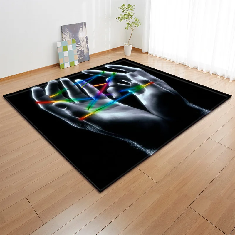 Креативный геометрический узор 3D ковры большой размер гостиной спальни коврики чайный стол прямоугольный против скольжения напольный коврик/ковер - Цвет: 2