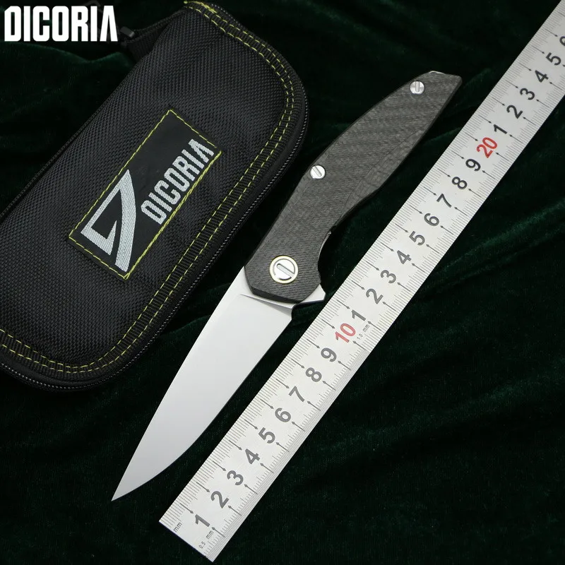 DICORIA Flipper F111 S35VN blade Steel + carbon fiber handle folding knife outdoor camping hunting pocket fruit knives EDC tools DICORIA Flipper F111 S35VN blade Steel + carbon fiber handle folding knife outdoor camping hunting pocket fruit knives EDC tools