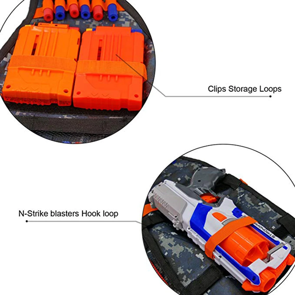 Камуфляжное тактическое оборудование для хранения EKIND для журналов, набор для Nerf N-strike Elite Toy Gun Games