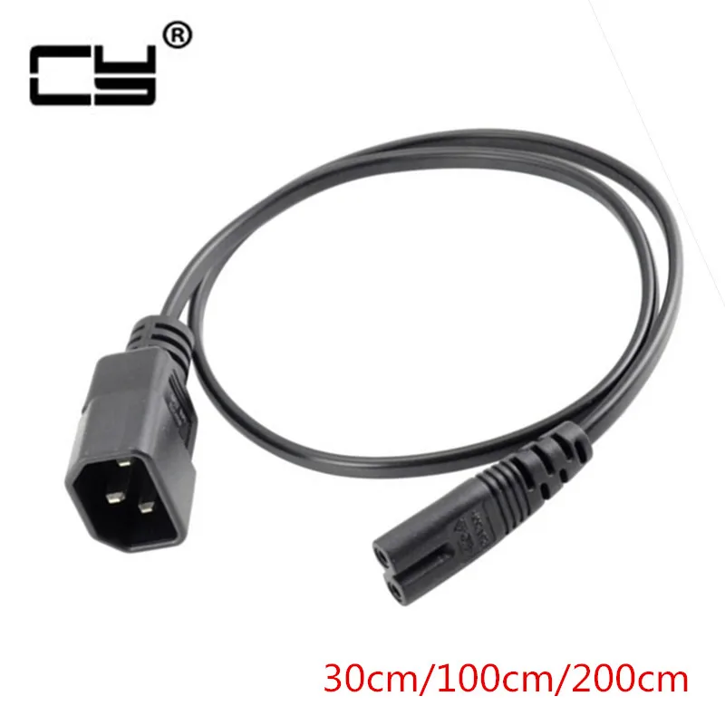 Standard Molded IEC 320 C14 Socket to C7 Plug AC Power connector Adapter Cable 30cm 100cm 200cm 1FT 3FT 6FT | Компьютеры и офис