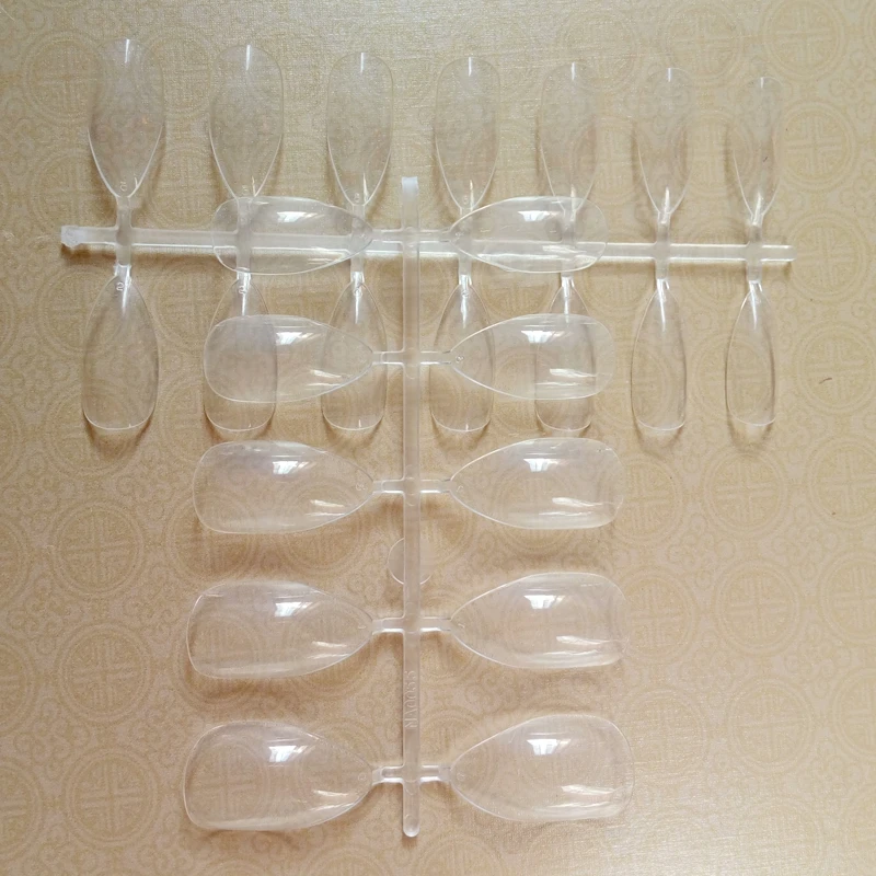 

Clear False Stiletto Nail Tips Transparent Acrylic Nail Tips Full Cover Nails Makeup Salon Product E002
