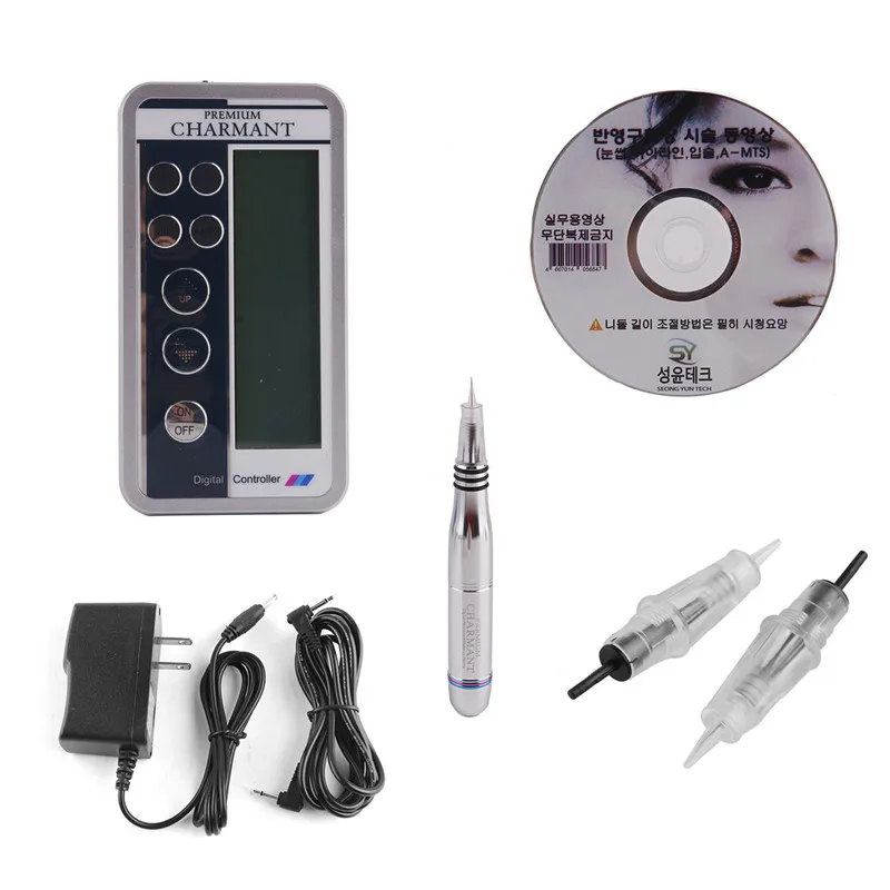 

Top Grade Permanent Makeup Digital Pen Professional Eyebrow Lip Eyeliner Tattoo Machine Set + Microblading Gun Cartridge Needles