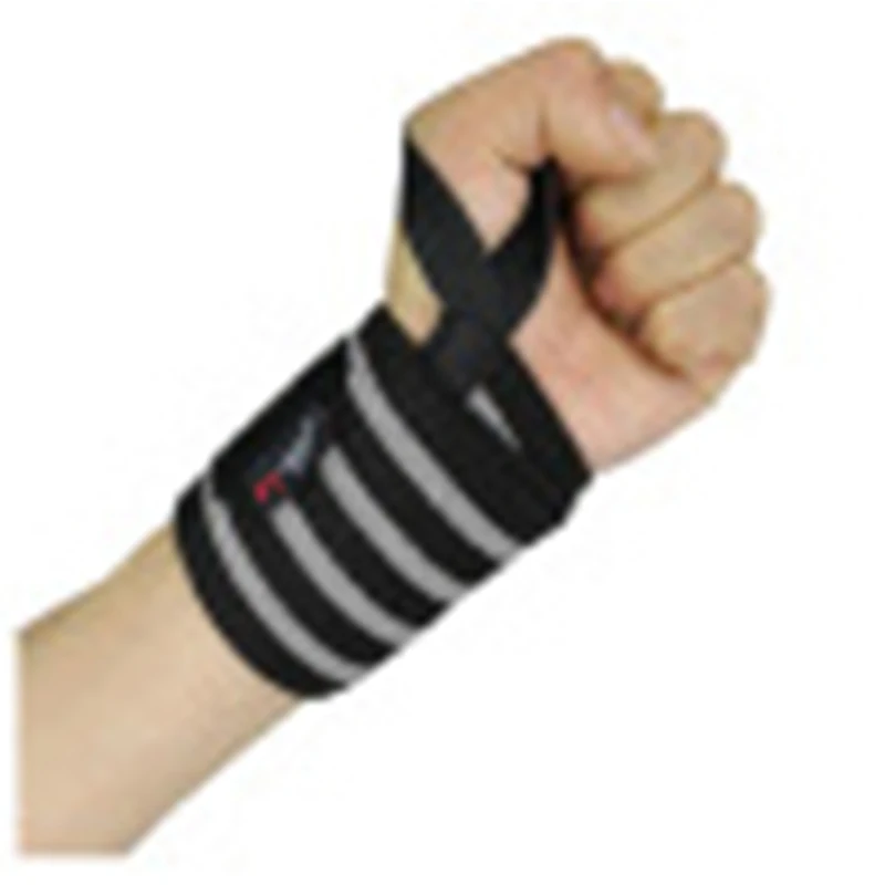 2 шт. регулируемый браслет эластичные бинты для запястья повязки для тяжелой атлетики Powerlifting дышащие нарукавные повязки 10 цветов - Цвет: Striped Gray