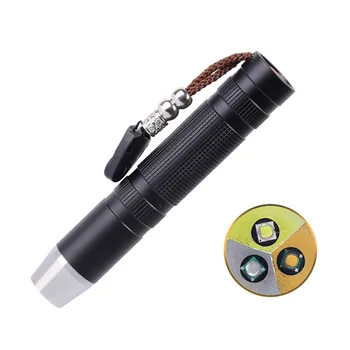 

3IN1 LED Flashlight Yellow Light, 365NM Black Light LED Torch Currency Detector, Jade Jewelry Gem Amber Identification Lamp