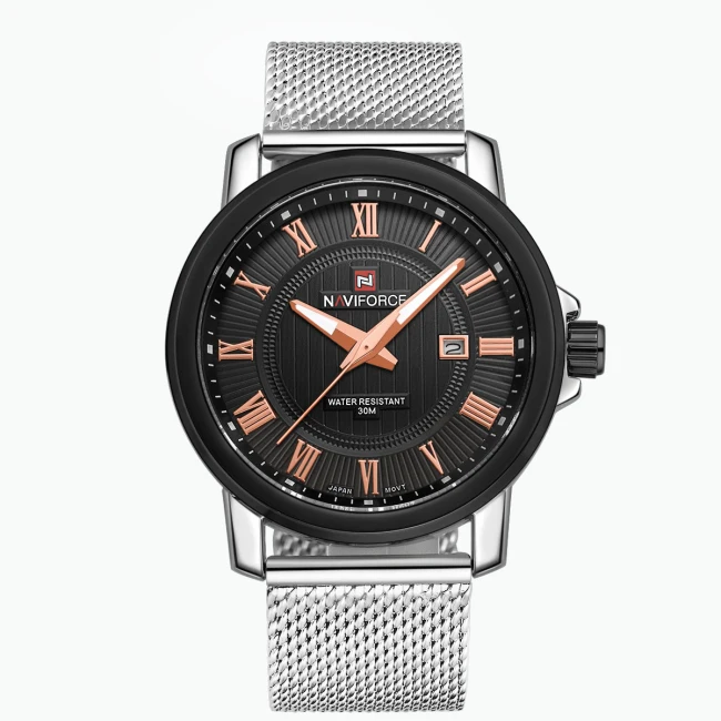 Relojes Hombre люксовый бренд из нержавеющей стали аналоговые Модные мужские кварцевые часы бизнес montre часы мужские часы Relogio - Цвет: Gold Black