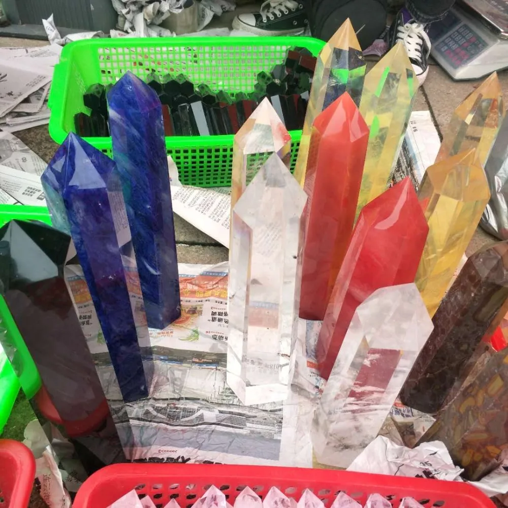 

Big size Clear Melting Stone Quartz Obelisk Crystal Wand Point Healing Fengshui for home decoration
