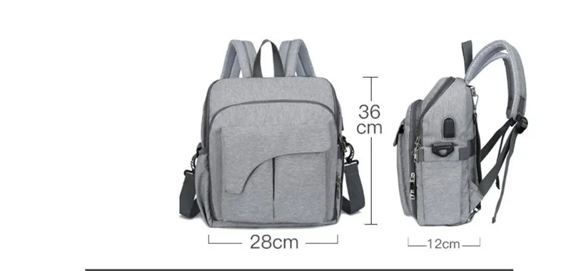 MOTOHOOD Portable Baby Seat Baby Diaper Bags Backpack Waterproof USB Stroller Baby Bag For Mom Organizer Maternity Bag  (2)