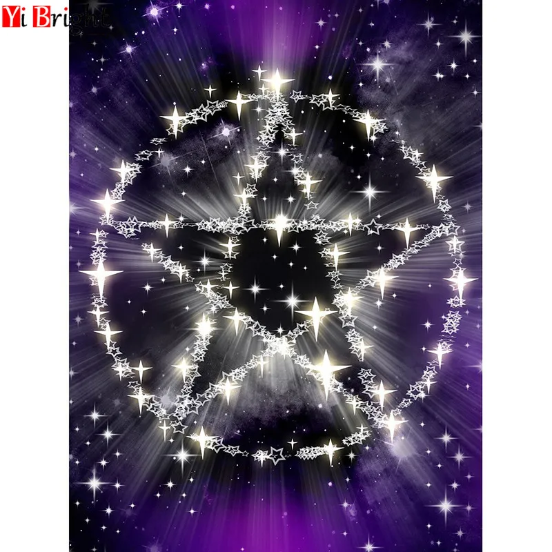 

Full Square Drill 5D Diamond Painting Cartoon Diamond Mosaic Five-pointed Star Picture Of Rhinestone Halloween Decoration XY1