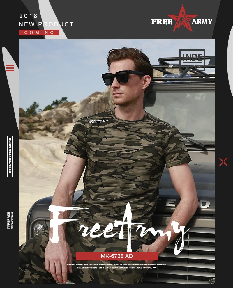 FreeArmy брендовые футболки для мужчин размера плюс, Военная Тактическая камуфляжная футболка с коротким рукавом, летние топы, футболки с круглым вырезом, мужские футболки