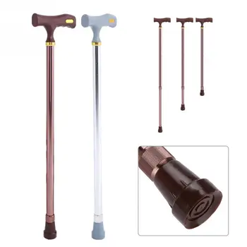 

10-level Height Adjustable Walking Stick Anti-slip Aluminium Alloy Cane Elder Disability Safety Walking Stick Trekking Canes