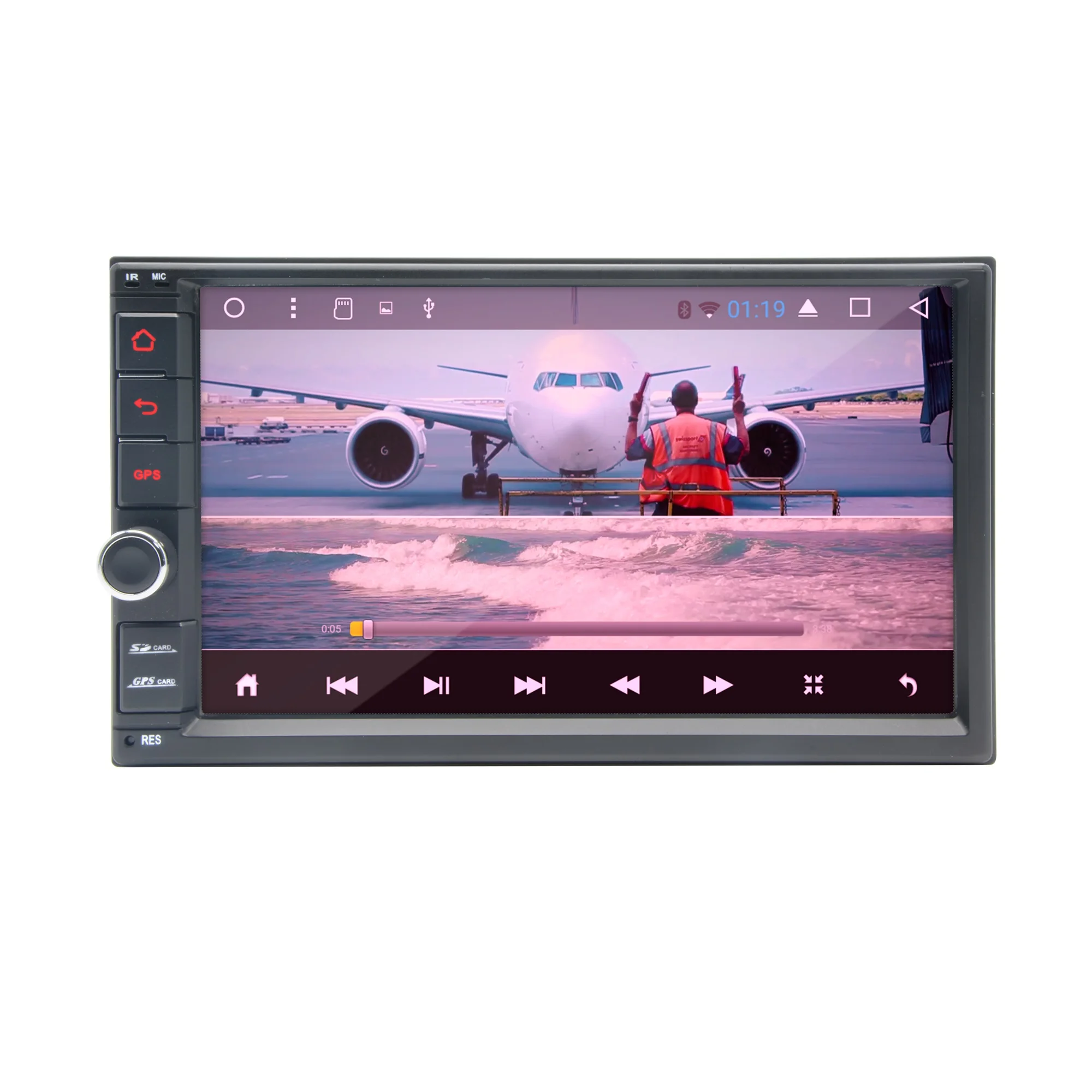 Best Android 9.0 car stereo 2 double din player gps nav wifi 7" touch screen In dash head unit Universal 1024*600 3