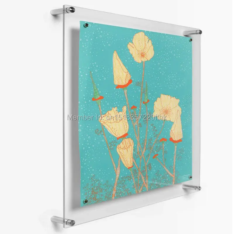 (Pack/5units) Custom A1 Wall Mounted Acrylic Perspex Floating Frame