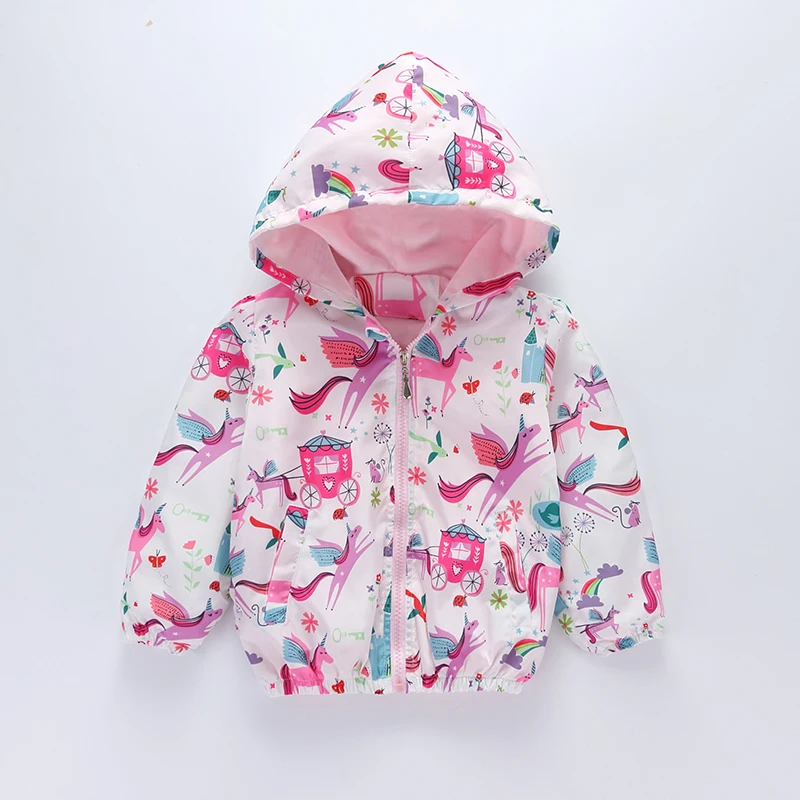 

Baby Girls Jacket 2019 Autumn Jackets For Girls Windbreaker Kids Cartoon Outerwear Coats For Girls Trench Coat Children Clothes