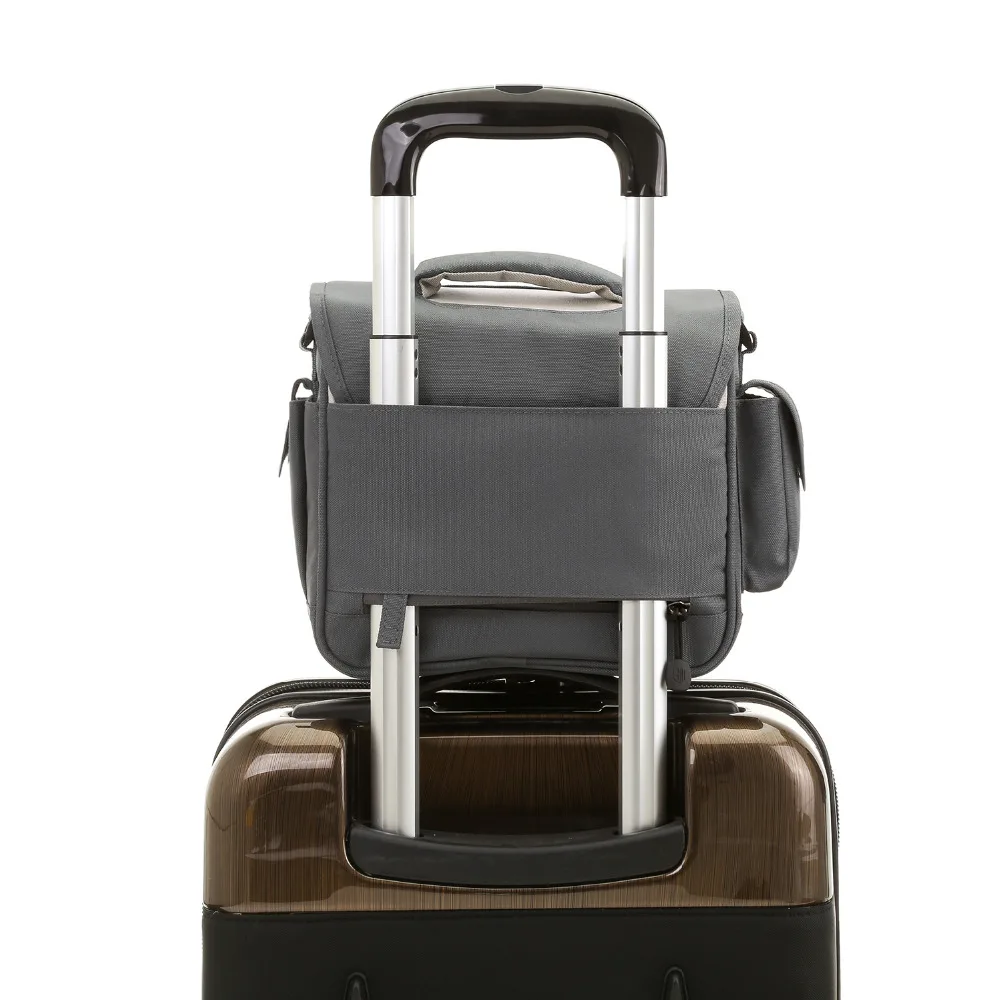 Нейлоновая сумка для камеры BAGSMART, сумка через плечо для путешествий, сумка на плечо для DSLR камеры, сумка для объектива Canon Nikon