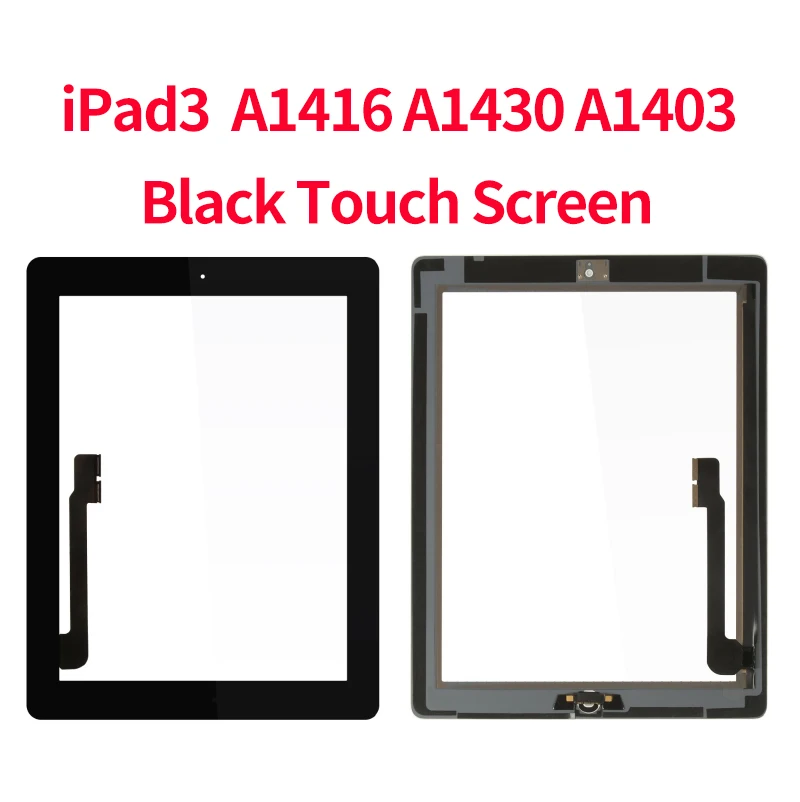 Для ipad 3 A1416 A1430 A1403 для ipad 4 A1458 A1459 A1460 ЖК-дисплей экран панель монитор модуль Замена сенсорный экран - Цвет: Black For ipad3Touch