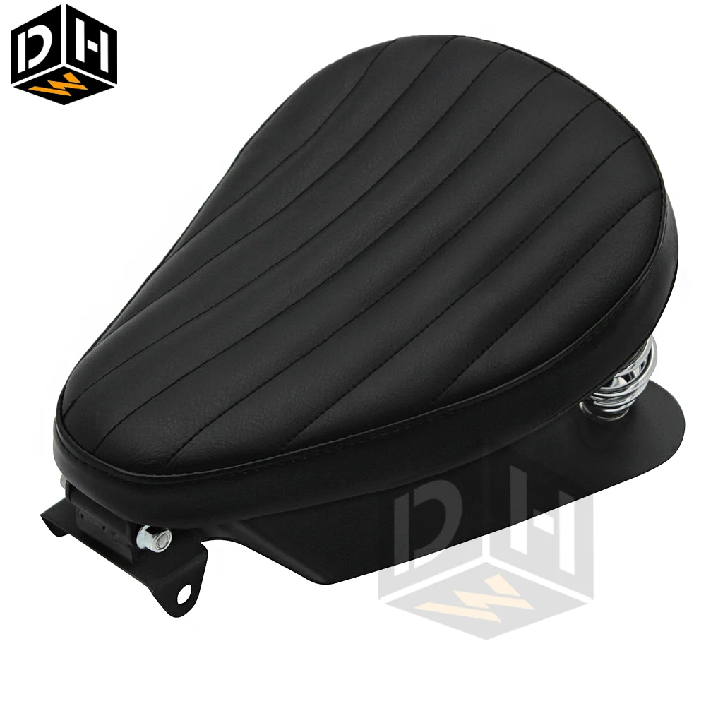 NEW Motorcycle Seat Baseplate Vintage BLACK Spring Bracket Solo Seat