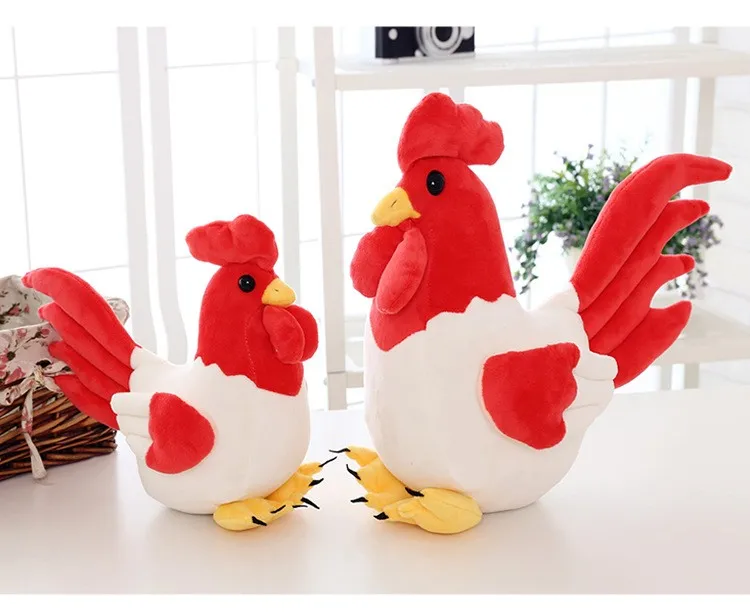 30-50 см 4 стиля креативный красный белый цыпленок чучело плюшевая игрушка подарок на день рождения милый петух куклы петух цыпленок плюшевый