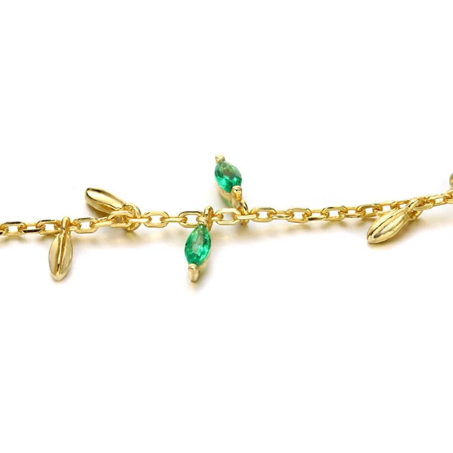 Bee Ear Cuff 14 K золотые серьги для ушного хряща Helix ромашки Изумрудный CZ цветок из