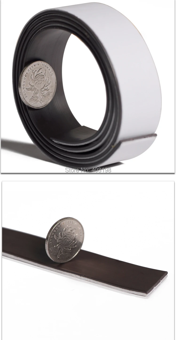 

Free Shipping 2 Meters self Adhesive Flexible Magnetic Strip Rubber Magnet Tape width 25mm thickness 1.5mm