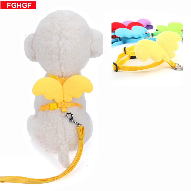 Angel Wings Cats Leashes Pets Cute Collars Set Leads for Small Cat