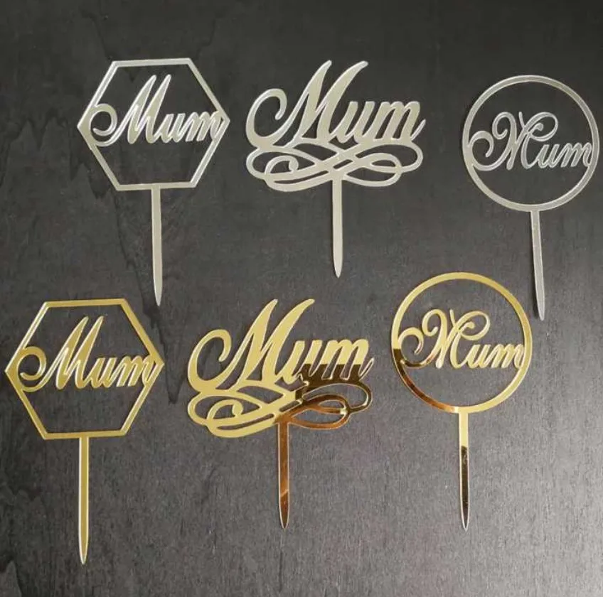 100pcs/lot Creative mother's day design cake inserted card Cake Topper Party Cake Decorations