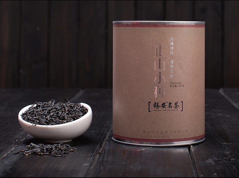 

China Black Tea 100g Gift Boxes Wuyi Mountain Zheng Shan Xiao Zhong Tea Tinned Lapsang Souchong Red Tea Slimming Protect Stomach