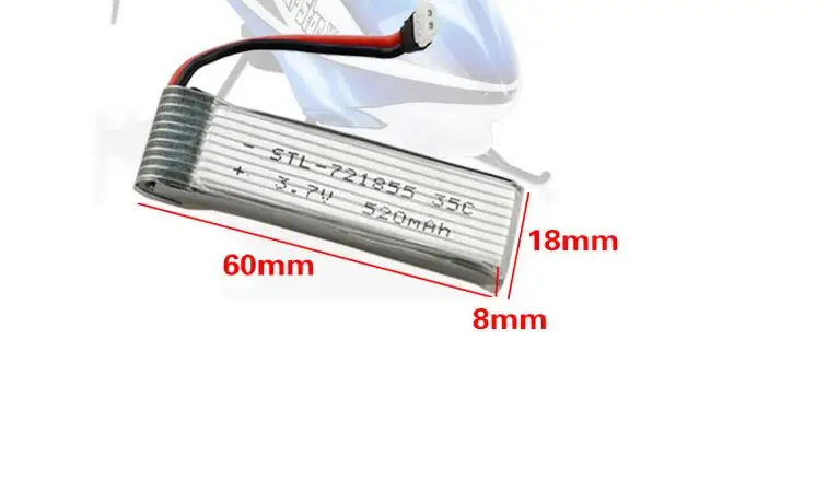 4 шт./лот 3 7 V 520mah 35C 1S вольт 40C Lipo Аккумулятор Akku + X4 зарядное устройство для WLtoys V977 XK K