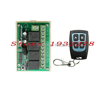 

HOT DC12V 4CH RF Wireless Remote Control Switch System transmitter & receiver relay Receiver Smart Home Switch