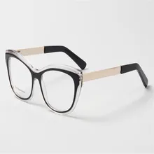 MONGOTEN новая женская мода полный обод ацетат кошачий глаз дизайн оптические очки оправа леопардовая прозрачная близорукость очки