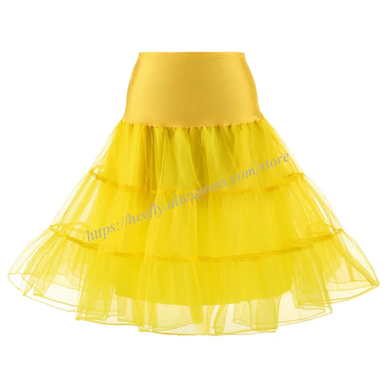 Женские юбки из тюля, модная плиссированная юбка-пачка с высокой талией, Ретро стиль, Ретро стиль, кринолин, Нижняя юбка, Faldas, Женская юбка, saia - Цвет: Цвет: желтый