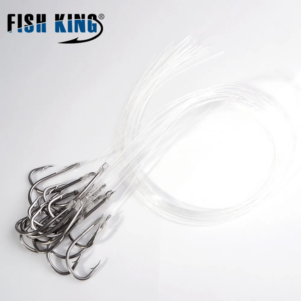 FISH KING рыболовный крючок из высокоуглеродистой стали 20 шт./лот Размер 5/0 # 7 длина