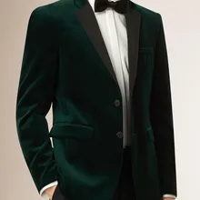 Мужской темно-зеленый бархатный роскошный пиджак, Мужской приталенный Блейзер, пиджак Vestido, мужская верхняя одежда, пальто