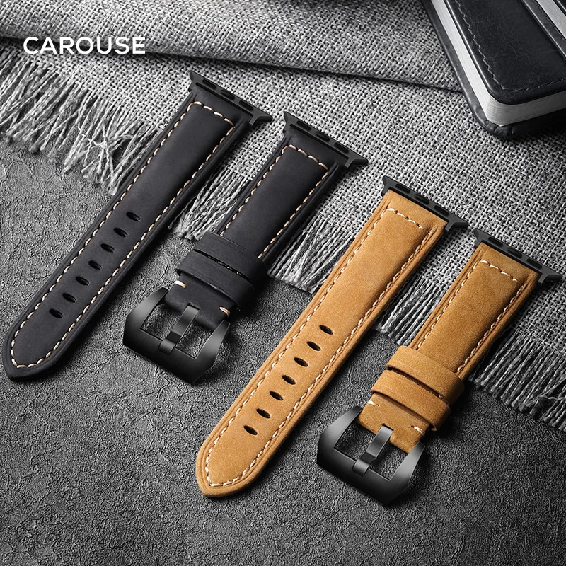 Ремешок кожаный для Apple Watch Band Series SE/6/5/4/3/2/1 42 мм 38 44 40 мм|Ремешки часов| |