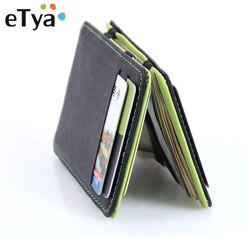 

eTya PU Leather Men Wallet Brand High Quality Wallets with Money bag Gift for Men Card Holder Case Purses Fashion Male Purse