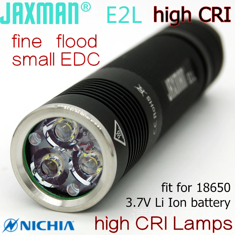 Фонарик JAXMAN E2L с 3 светодиодами и линзой TIR 18650 фонарик Nichia 219C|18650 flashlight|flashlight