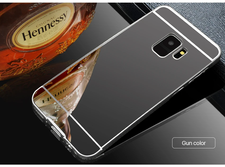 Для Samsung A8 2018 A530 чехол Алюминиевый металлический бампер рамка акриловая задняя