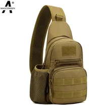 MAGCOMSEN Hommes Marque Sling Poitrine Sac À Dos Hommes Une Seule Épaule Sac Hommes Sac avec Bouteille Sac De Balade à Vélo Imperméable AG-BJDN-044