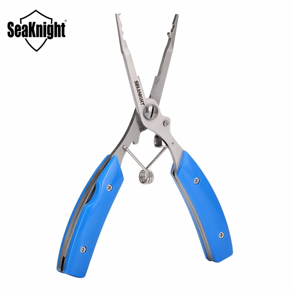 

SeaKnight 2CR13 Stainiess Steel Fishing Pliers SK001 Non-Slip Handle Multi-Functions Braided Line Cutter Scissors Fishing Pliers