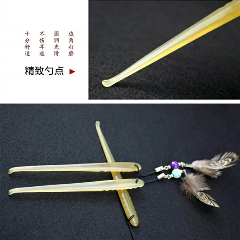 Природные рога для здоровья Выкопанные ershao 10 11 см выберите curette очиститель ушей