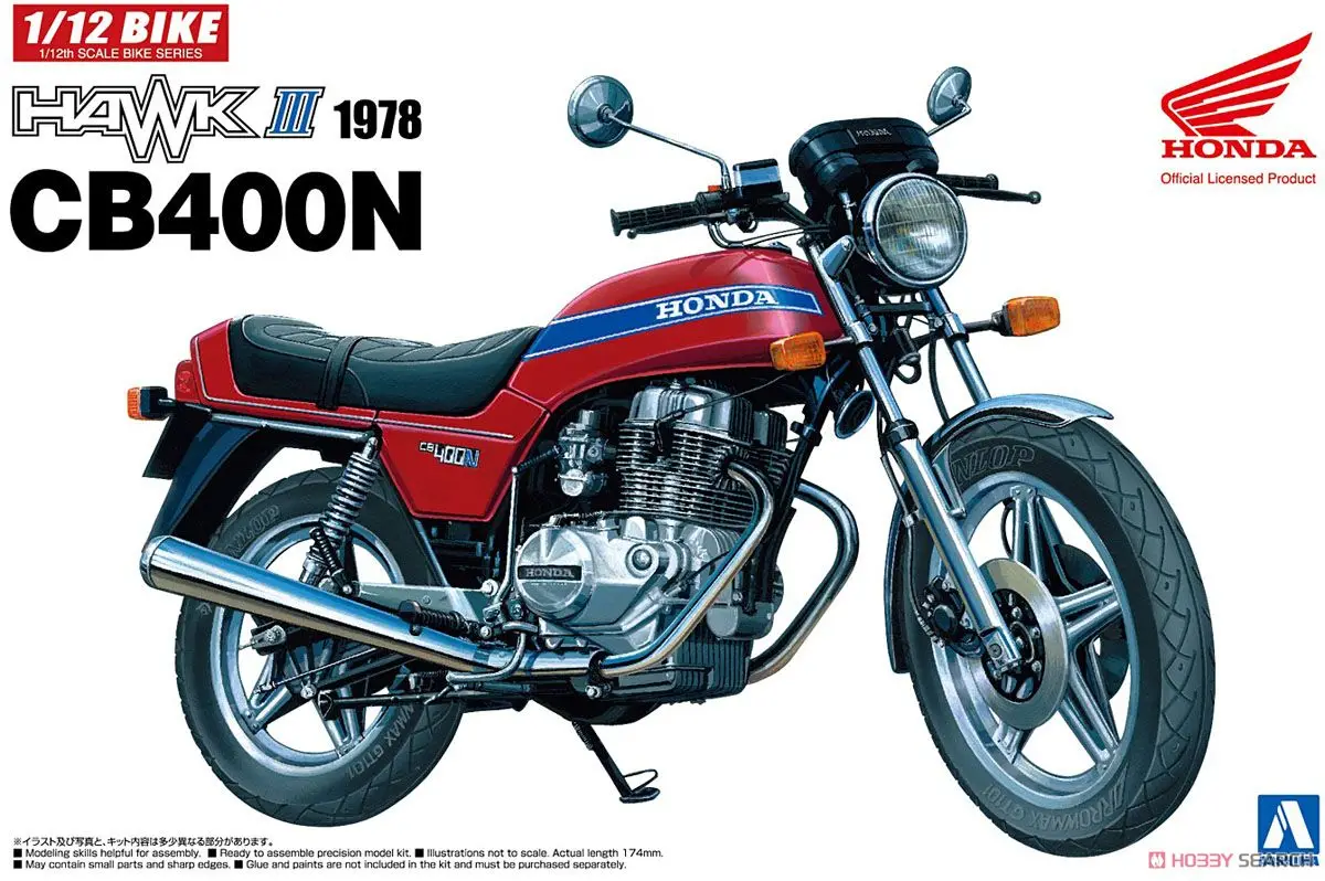 1/12 мотоцикл Honda ястреб III CB400N 1978 05394